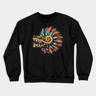 Aztec Feathered Serpent God Quetzalcoatl Crewneck Sweatshirt